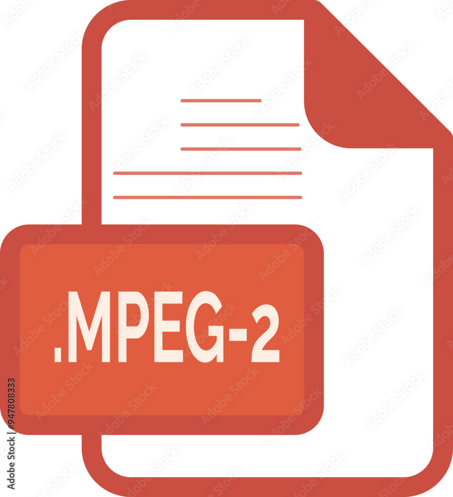 MPEG-2 File extension icon little dot and color fill MPEG-2 File extension icon little dot and color fill
