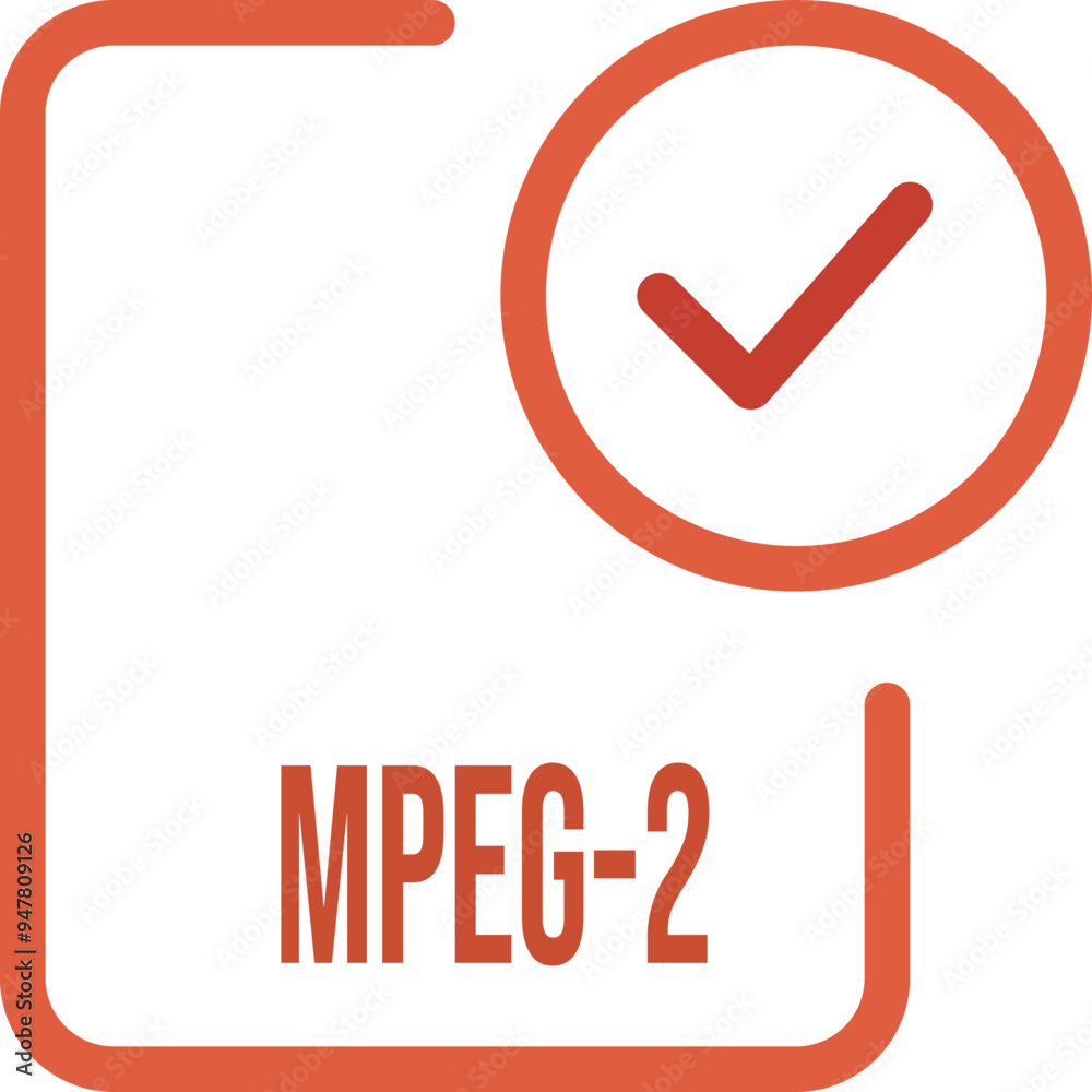 MPEG-2 File icon with checked mark MPEG-2 File icon with checked mark