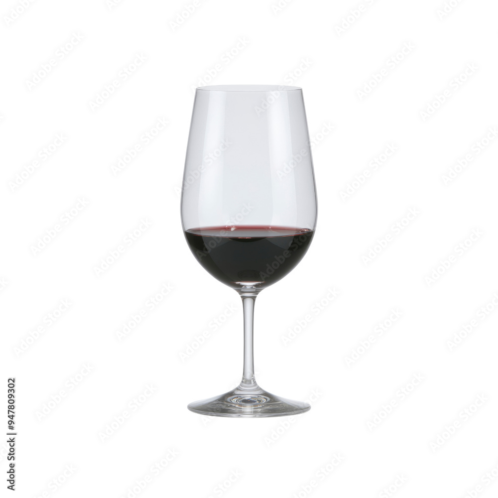 Glass of Red Wine on White Background Glass of Red Wine on White Background