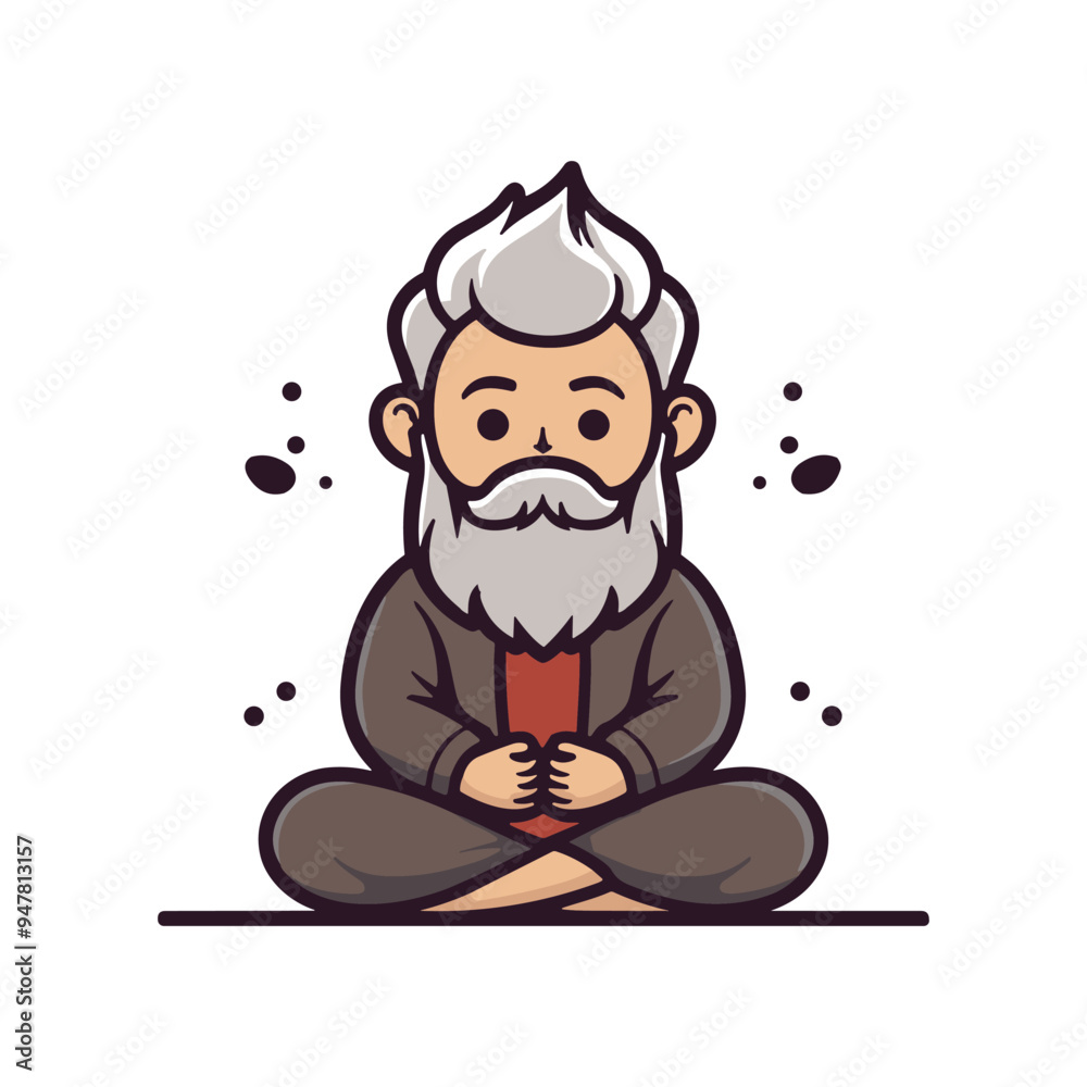 Naklejka premium Meditation Clipart