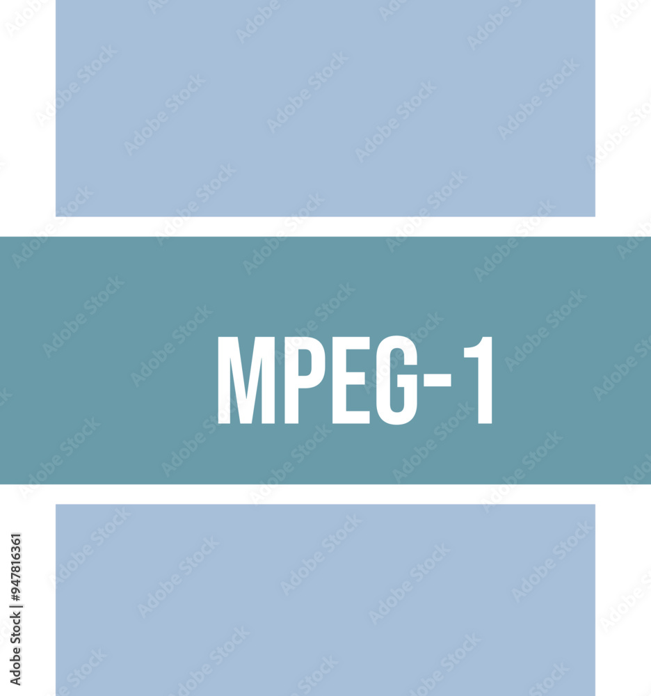 Fototapeta premium MPEG-1 icon fill and bebus writting