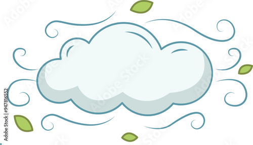 Weather Element Flat Sticker Design