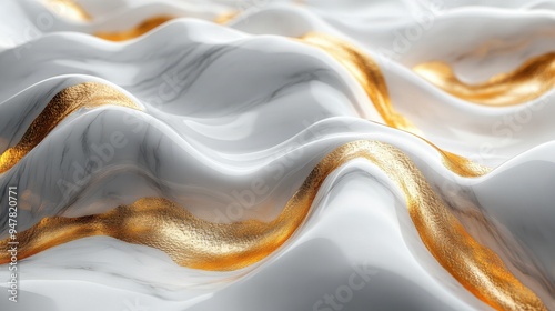 3d render abstract grey white marble backgroun3d with golden veins artificial stone texture modern wallpaper photo