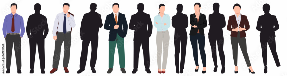 Business people. Businessman and businesswoman working group of people or office workers set isolated vector illustration Business people. Businessman and businesswoman working group of people or office workers set isolated vector illustration