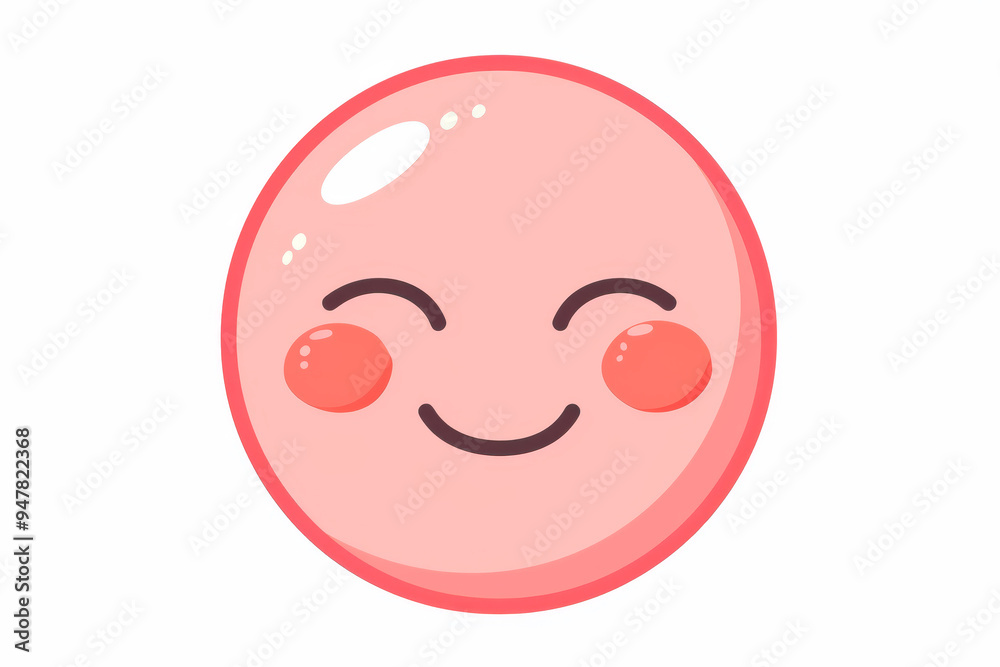 Happy Face Emoji. Pink Smiling Face. Generative AI. Happy Face Emoji. Pink Smiling Face. Generative AI.