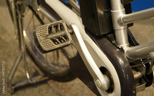 close up of a bicycle wheel