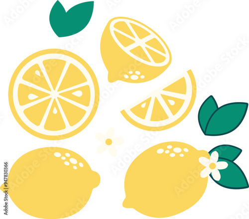 Lemon designs for printing or cutting