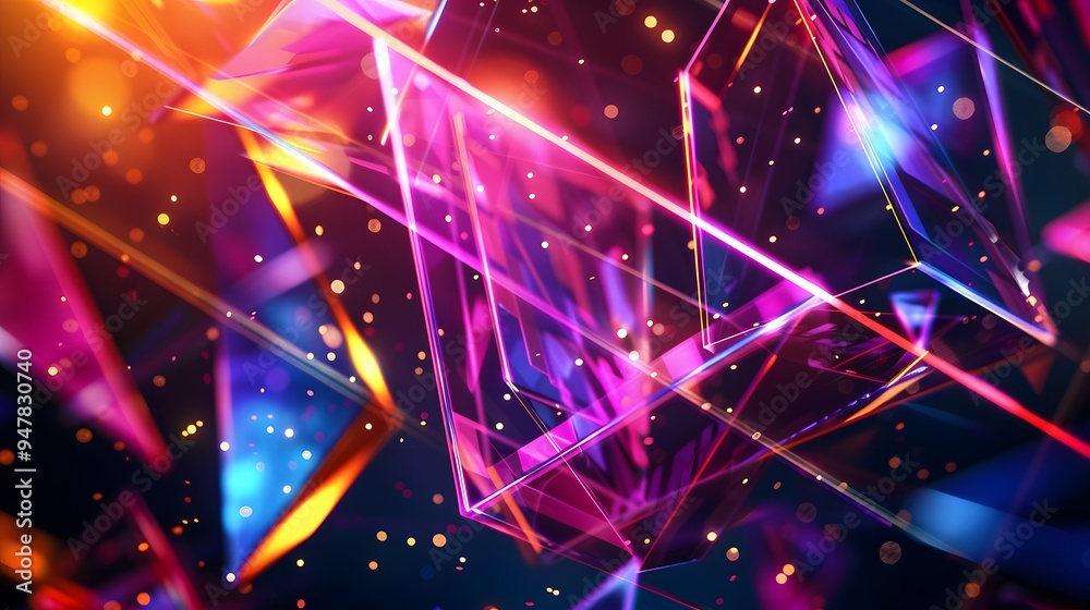 Abstract Neon Lights Background