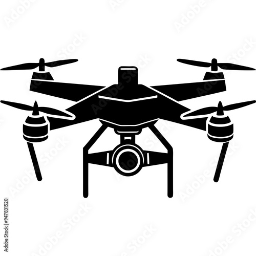 Drone silhouette vector