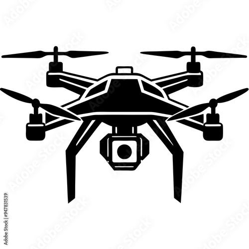 Drone silhouette vector