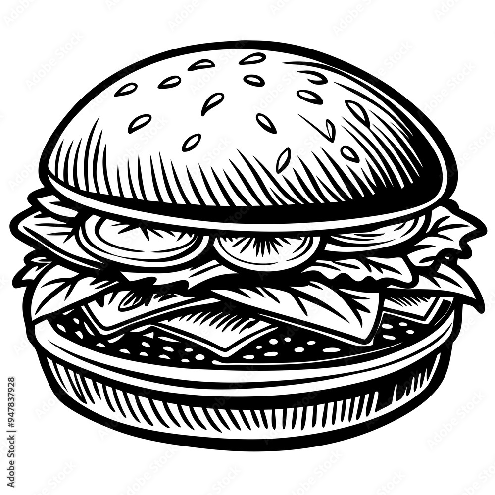 hamburger on a white hamburger on a white