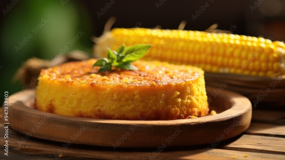 Delicious Cornbread with Corn on the Cob