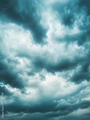 Overcast sky with dark clouds threatening rain, gloomy weather, moody atmosphere