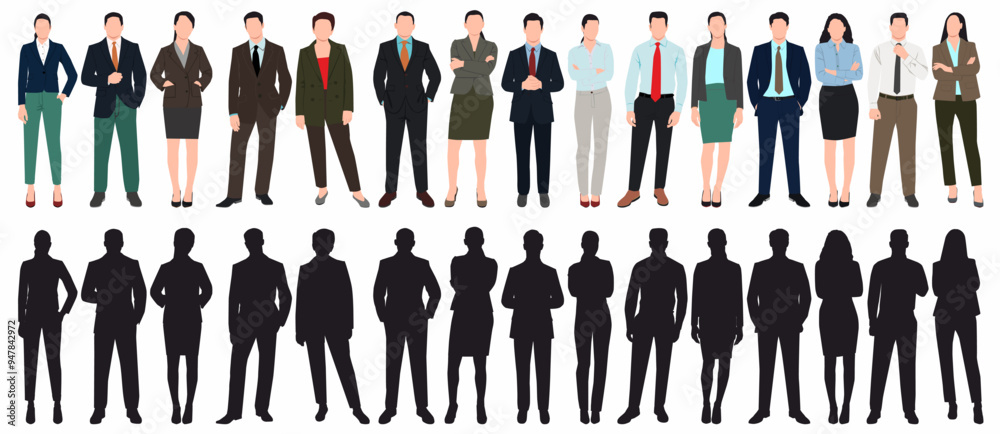 group of young business people standing together.