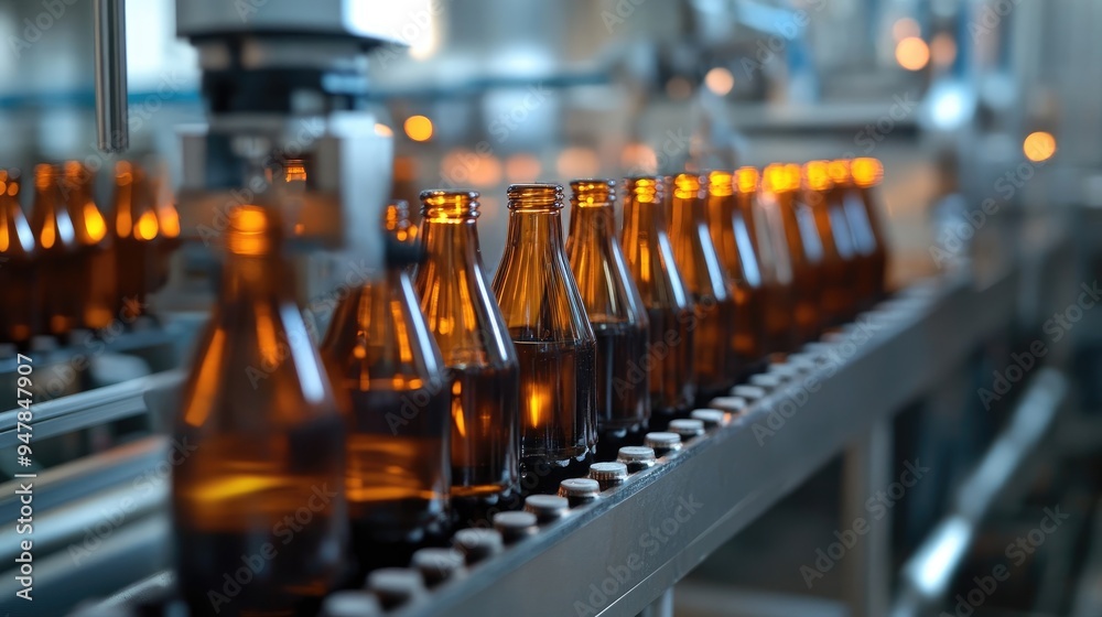 Modern Bottling Plant with Fully Automated Production Line Modern Bottling Plant with Fully Automated Production Line