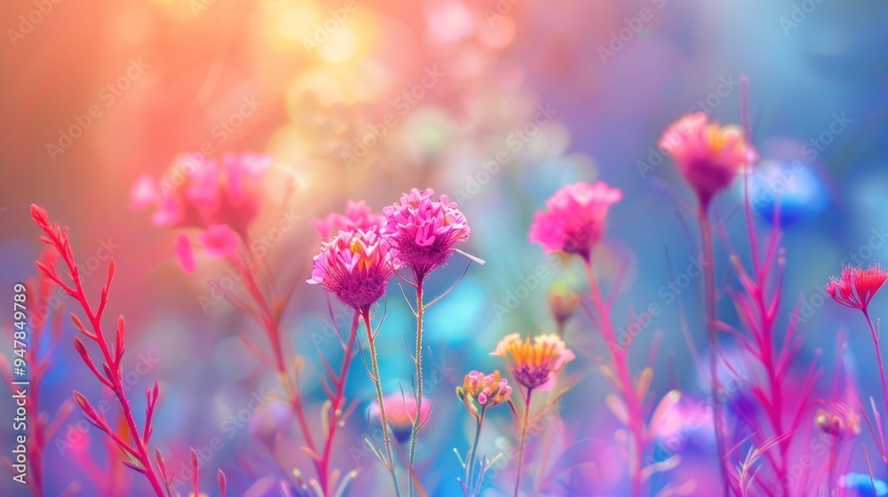 Colorful Flowers in a Field Colorful Flowers in a Field