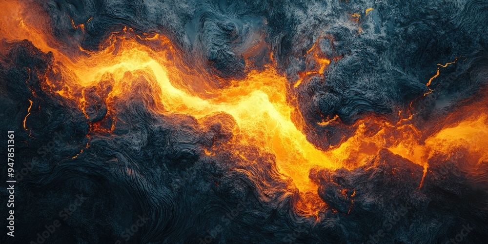 Obraz premium Molten Fire River