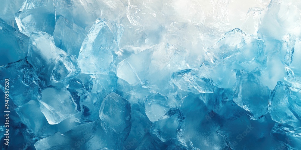 Obraz premium Ice Texture: A Close-Up on Crystalized Water