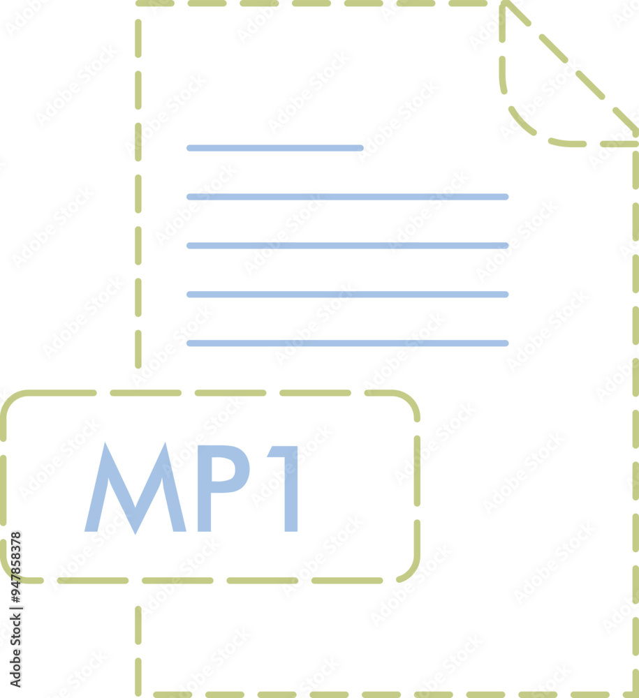 MP1 File format icon rounded outline MP1 File format icon rounded outline
