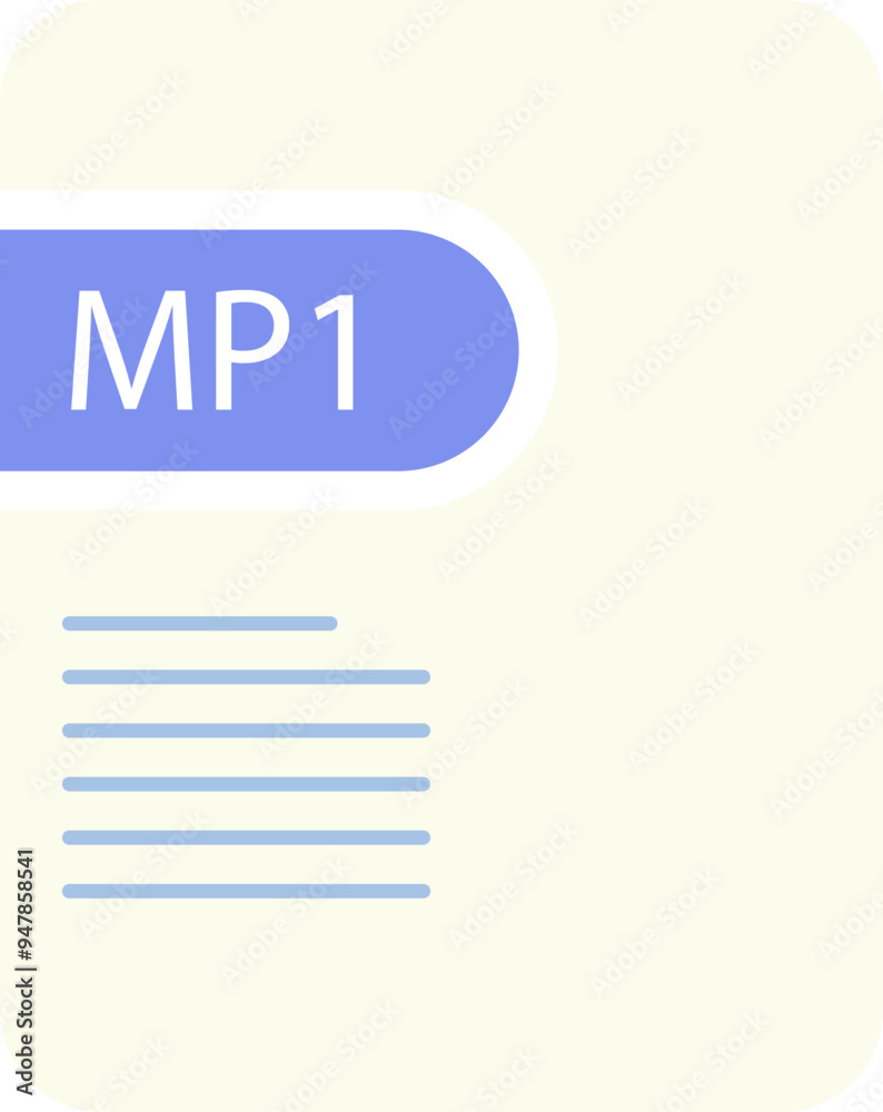 MP1 File icon deep and minimal MP1 File icon deep and minimal