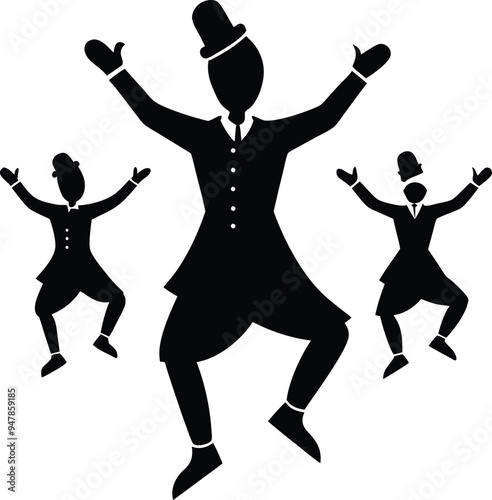Boogie Woogie Male Dance Minimalist Black 