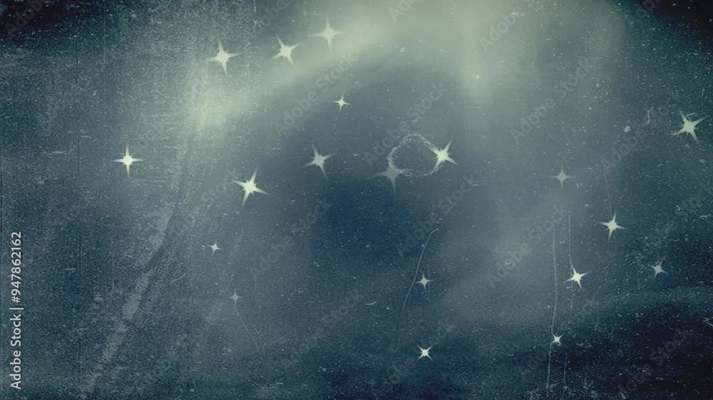 space with flying planet, stars