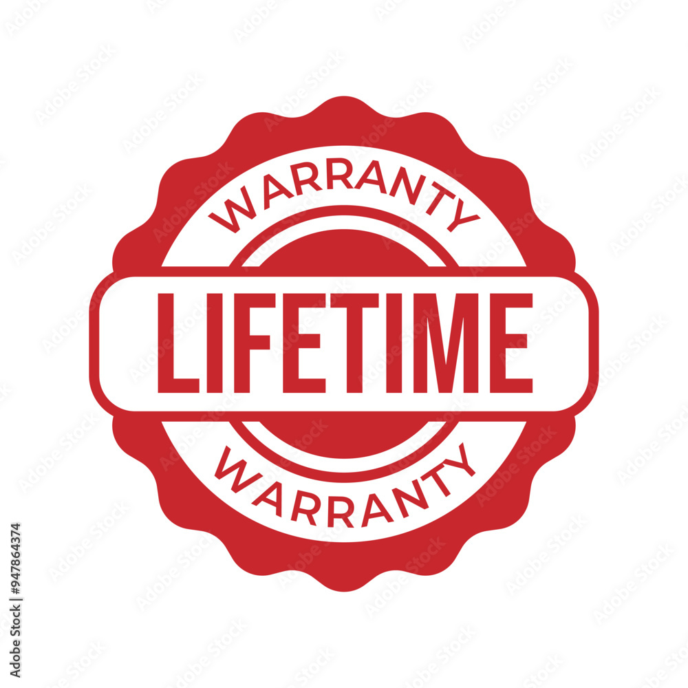 Set of Lifetime Warranty Stamp, Imprint, Seal Template in flat color. Vector Stock Illustration Set of Lifetime Warranty Stamp, Imprint, Seal Template in flat color. Vector Stock Illustration