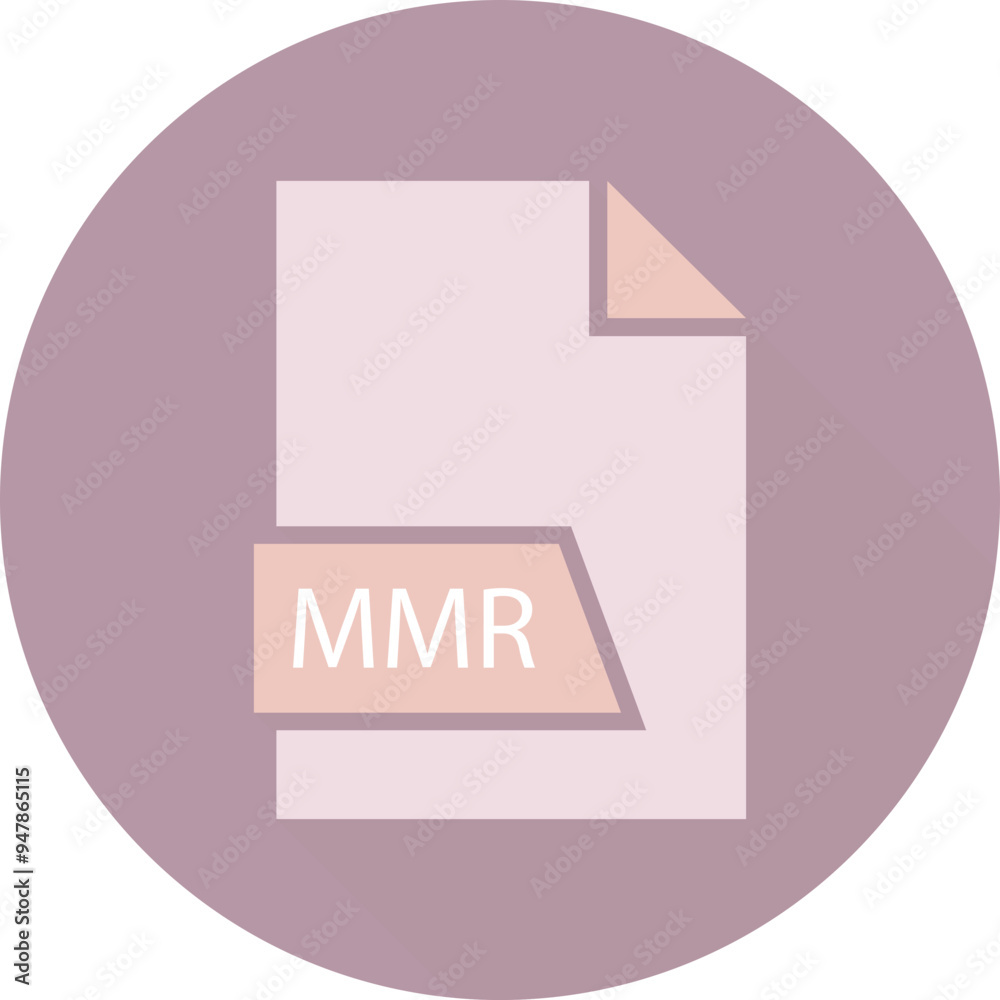 MMR File format icon and circular outside MMR File format icon and circular outside