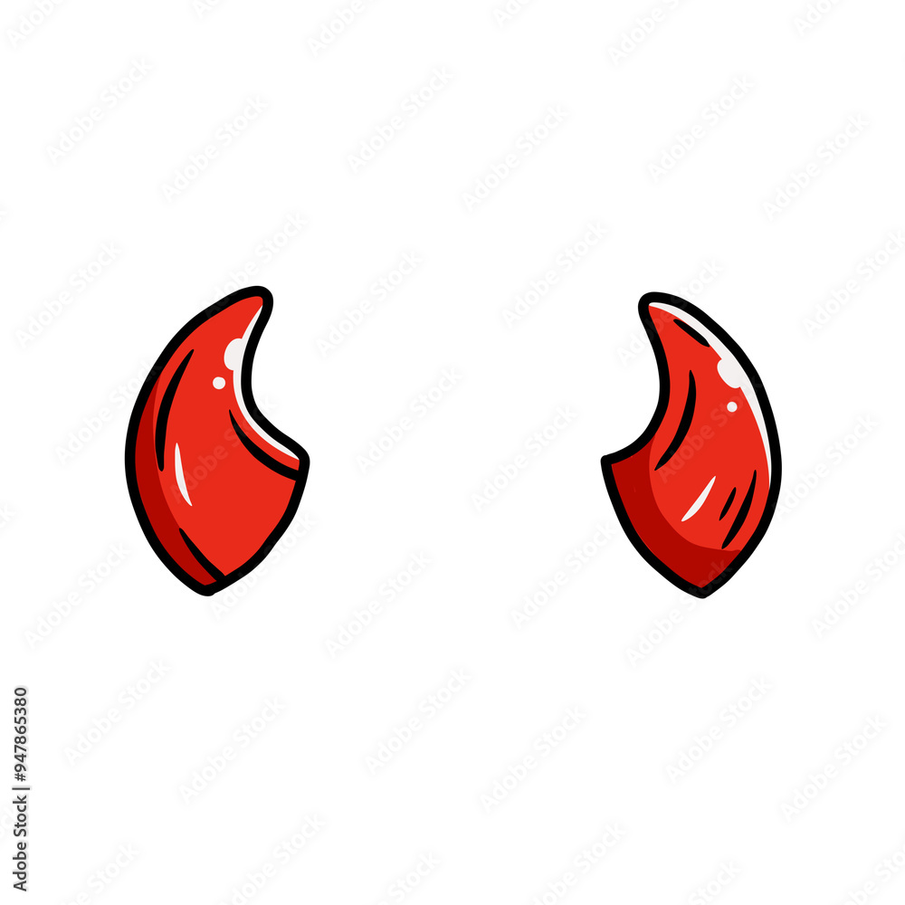 © nupixel - Cartoon red devil horns © nupixel - Cartoon red devil horns