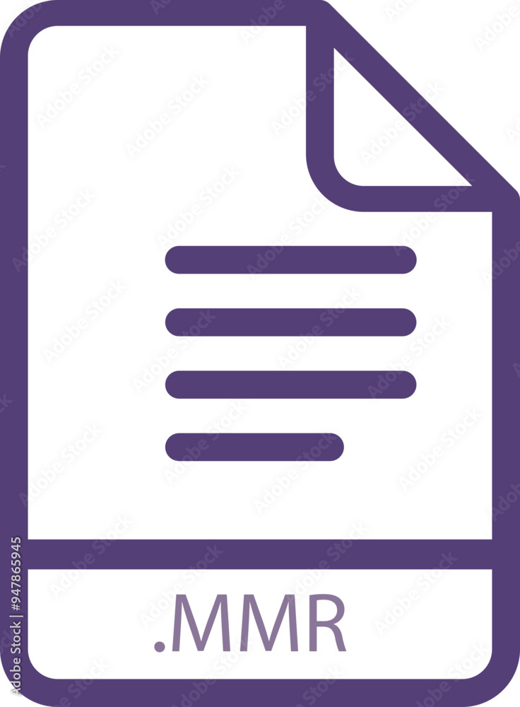 MMR File minimal icon with symbol MMR File minimal icon with symbol