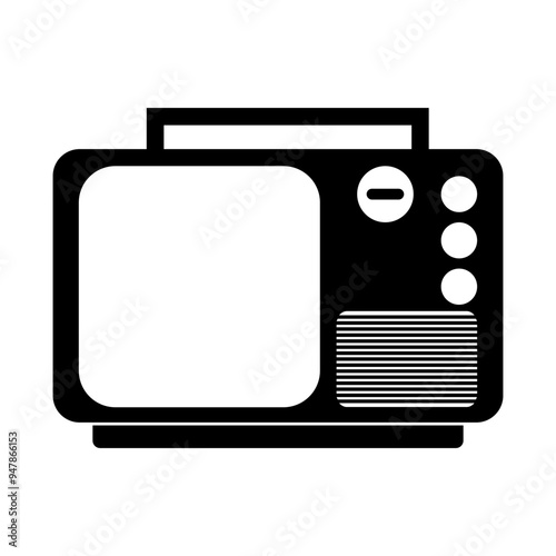 black television logo illustration