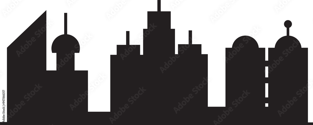 Modern Cityscape Silhouette Modern Cityscape Silhouette