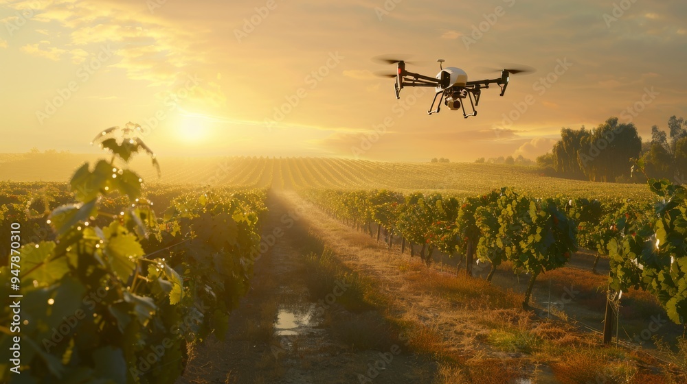 Drone Technology Enhancing Sustainable Vineyard Growth at Sunrise Drone Technology Enhancing Sustainable Vineyard Growth at Sunrise