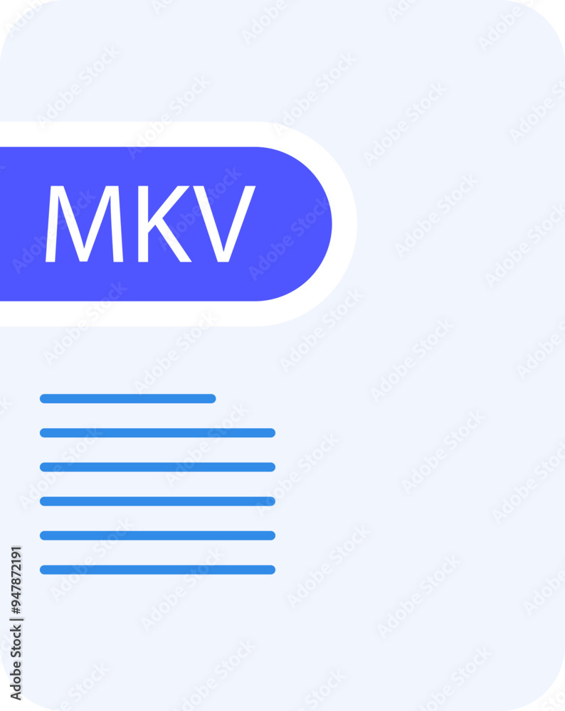 MKV File icon deep and minimal MKV File icon deep and minimal