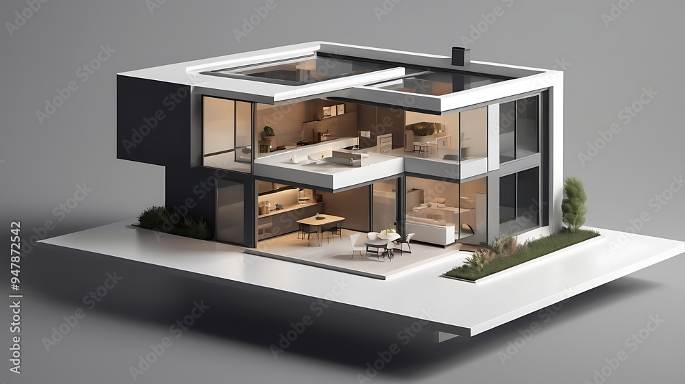 Selling home, Money and house, Business and finance concept, home building loan Selling home, Money and house, Business and finance concept, home building loan