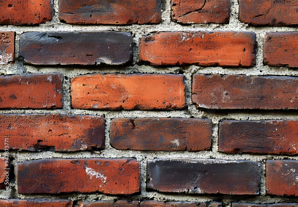 An abstract background texture with old dirt and vintage pattern features a red grunge brick wall. An abstract background texture with old dirt and vintage pattern features a red grunge brick wall.