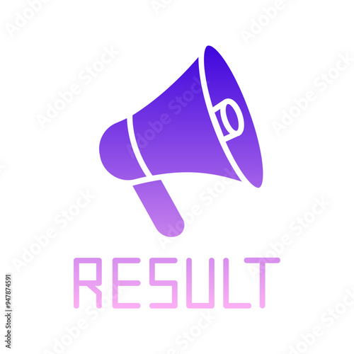 megaphone with text- result