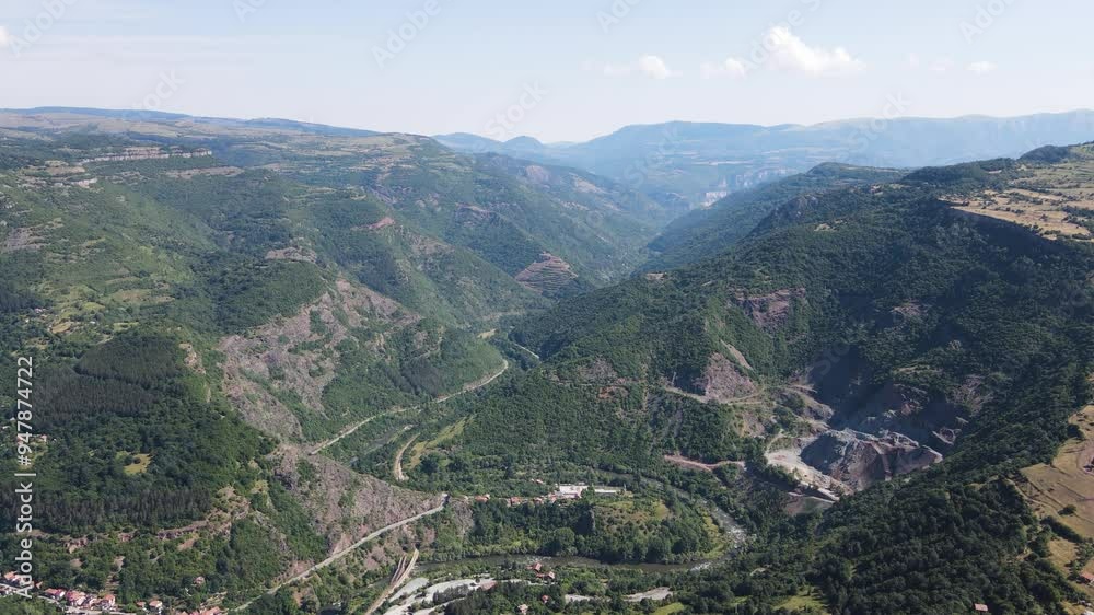 Amazing Aerial view of iskar gorge near village of Bov, Balkan Mountains, Bulgaria
Amazing Aerial view of iskar gorge near village of Bov, Balkan Mountains, Bulgaria