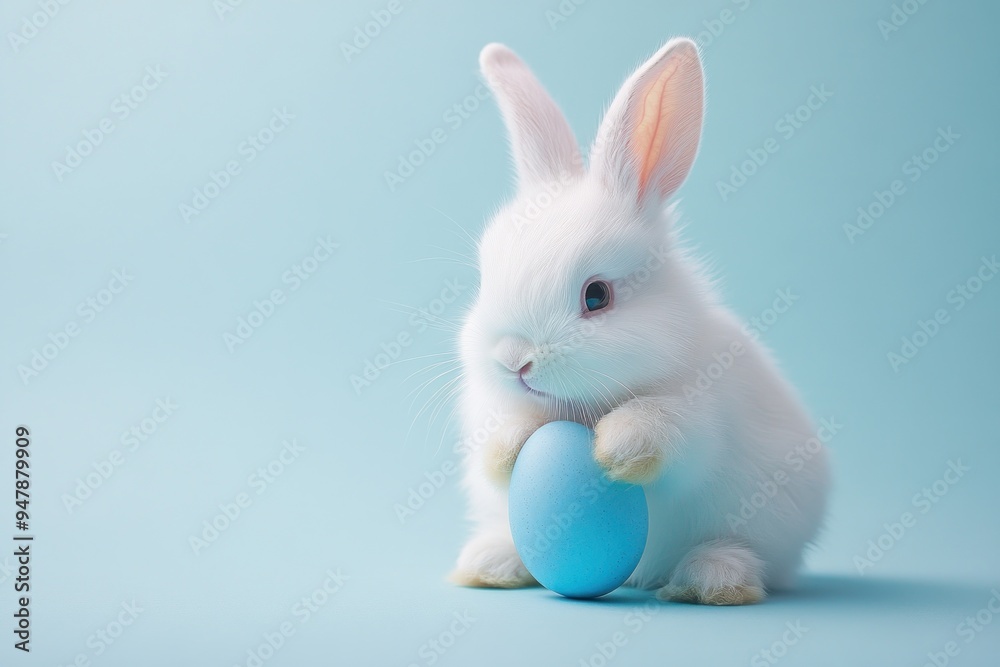 Fototapeta premium Cute Bunny with Easter Egg