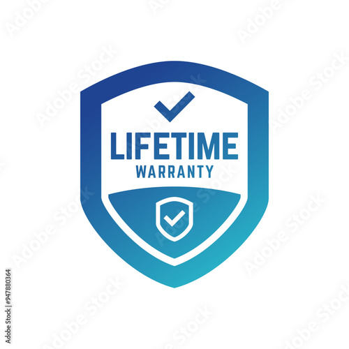 Lifetime Warranty - Stamp, Imprint, Seal Template. Vector Stock Illustration
