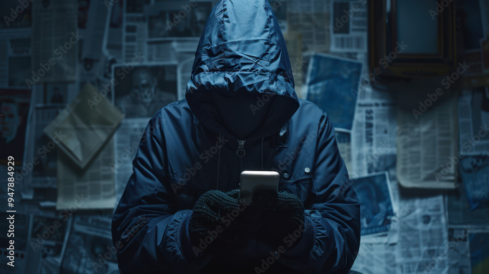 The Hooded Figure Texting. The Hooded Figure Texting.