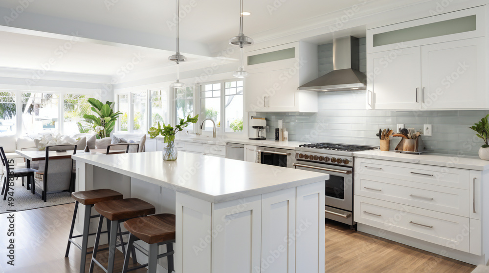 Modern dining room and kitchen
Modern dining room and kitchen