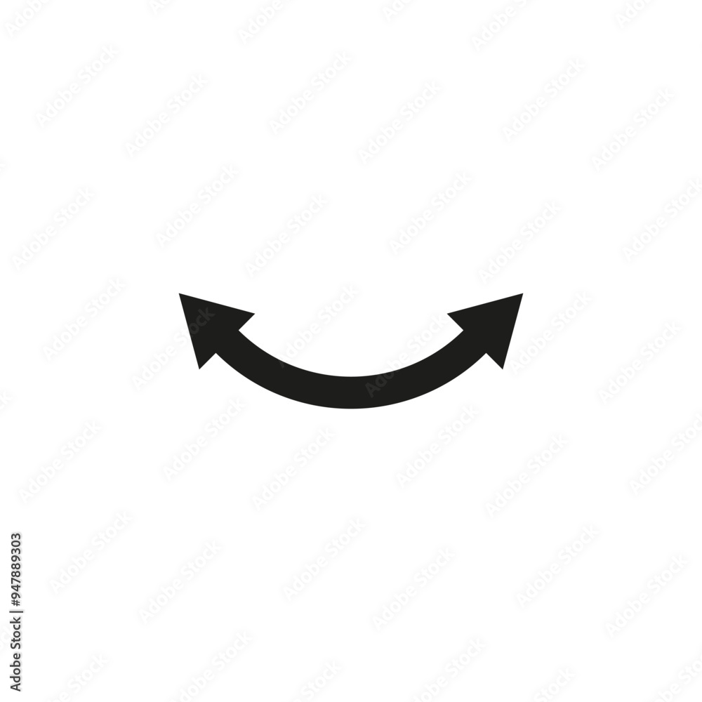 custom made wallpaper toronto digitalDual semi circle arrow. Vector illustration. Semicircular curved double ended arrow.