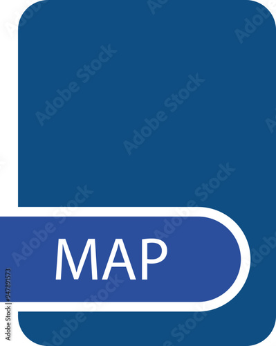 MAP File format icon with contour