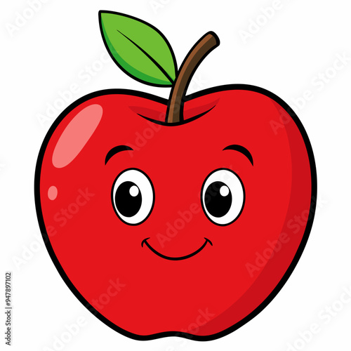 red apple cartoon