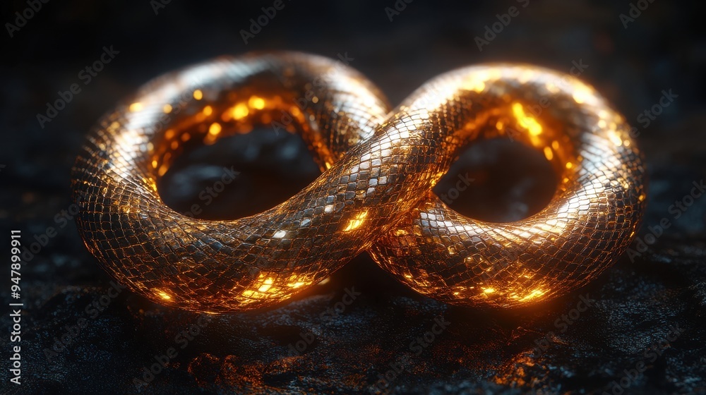 cycle3d animation of 3d infinity symbol with golden scales texture isolate3d on black backgroun3d abstract animate3d moving snake cycle3d animation of 3d infinity symbol with golden scales texture isolate3d on black backgroun3d abstract animate3d moving snake
