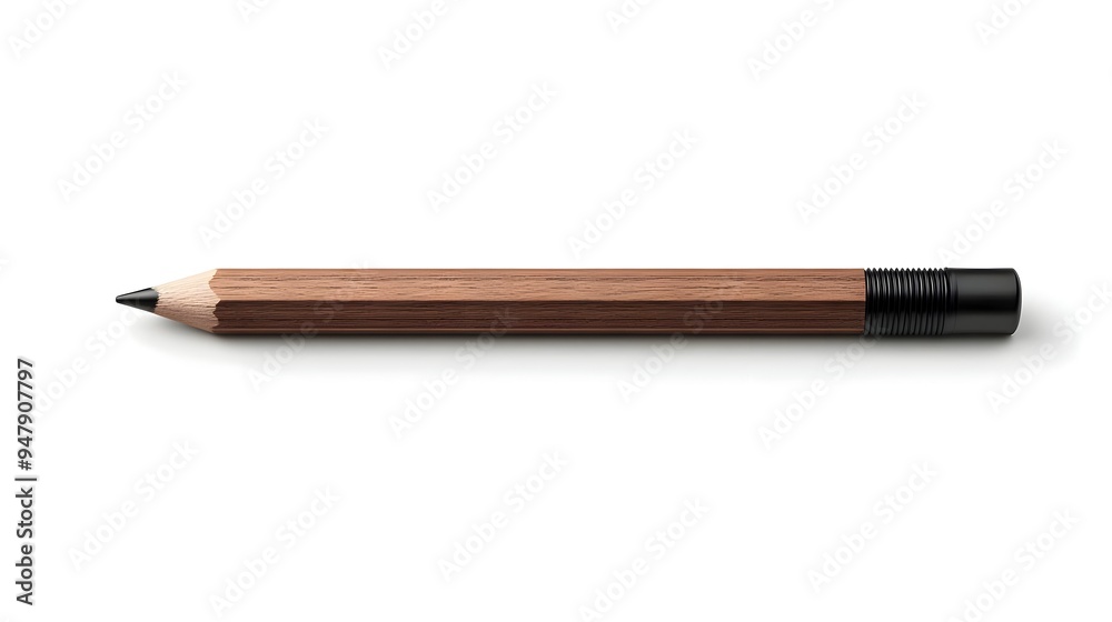 Wooden Pencil on Minimalist Desk Surface for Drawing and Writing Wooden Pencil on Minimalist Desk Surface for Drawing and Writing