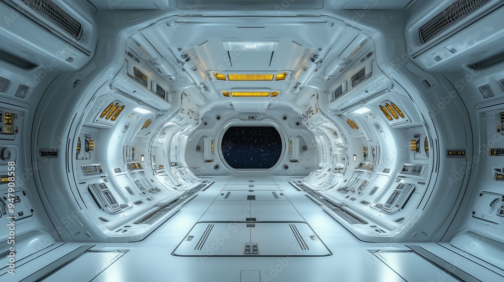 sci-fi spaceship interior . clean white Modern futuristic with sleek lines and advanced technology new beautiful stock image illustration AI sci-fi spaceship interior . clean white Modern futuristic with sleek lines and advanced technology new beautiful stock image illustration AI