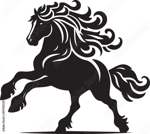 Horse Silhouette Vector icon, horse silhouette Vector illustration