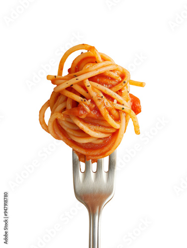 spaghetti on fork